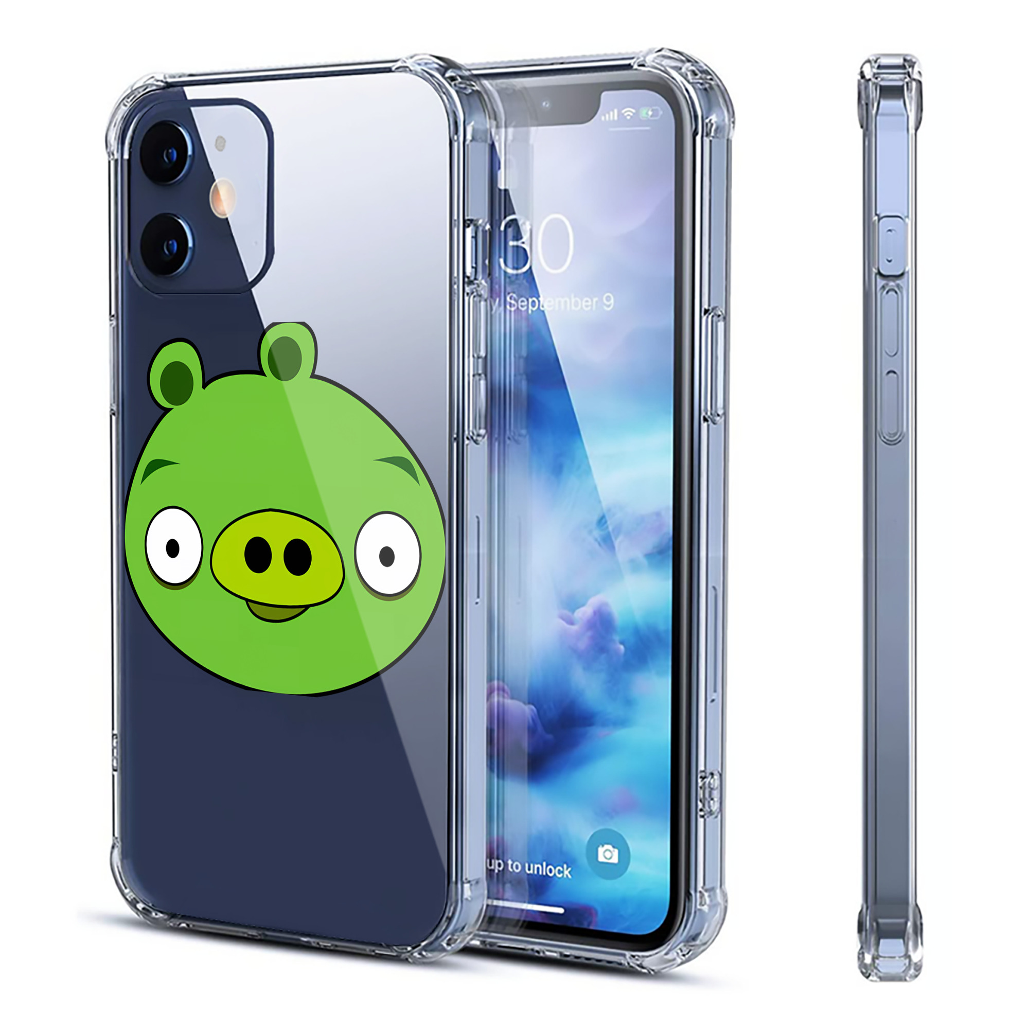 （画像用） Angry Birds アングリーバード 【iPhone 12シリーズ対応】透明スマホケース（クリアソフトケース）